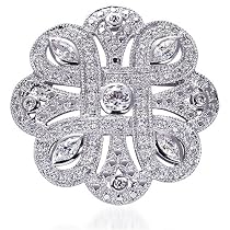 Splash of Hollywood Glamour Just For You: Sterling Silver Celebrity Inspired Celtic Design Vintage Brooch