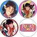 Set of 4 PUNKY BREWSTER Pinback Buttons 1.25" Pins