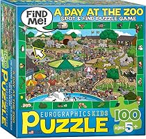 A Day at the Zoo - Spot and Find Puzzle, 100-Piece
