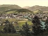 Vintage Travel Poster - Leoben general view Styria Austro-Hungary 24 X 18