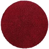 Burgundy 5' Round Shagadelic Chenille Twist Rug with Free Shipping