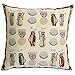 Bolin Decorative Jacquard Throw Pillow Cushion Cover 18 by 18 Inches,Golf