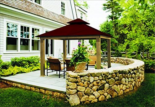ACACIA 12 Ft. x 12 Ft. Aluminum Gazebo Color: Maroon