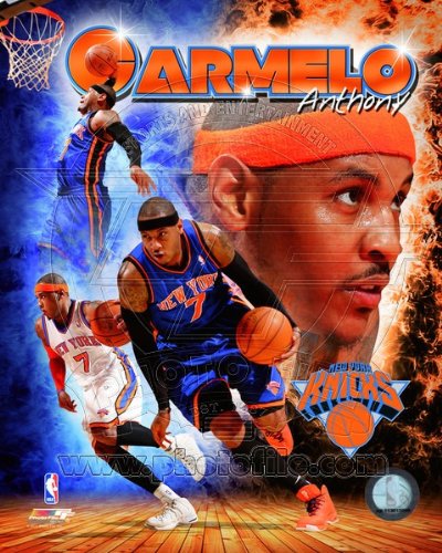 New York Knicks Carmelo Anthony 8x10 Licensed Color Photo