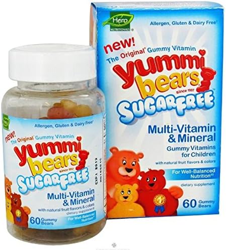 Yummi Bears Multi-Vitamin & Mineral Sugar Free 60 count(pack of 2)