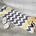 iDesign Chevron Microfiber Long Accent Shower Rug, Bath Mat for Master, Guest, Kids' Bathroom, Entryway, 60