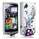 Housse coque étui en gel pour Samsung Wave 2 S8530 avec motif + film protecteur