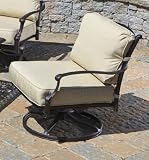Alfresco Home Farfalla Deep Seating Swivel Rocker Chair with Optional Cushion