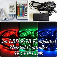5m IP44 LED SMD RGB Streifen Strips Controller+ 24 Tasten Fernbedienung+ Netzteil