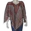 Girls Ponchos in Wool Jacquard Design 40 x 40 inches (pnch287)