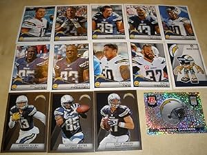 2014 Panini Chargers NFL Sticker Collection Team Set. TEAM SET INCLUDES: Chargers Logo, Rush Zone, Philip Rivers, Antonio Gates, Keenan Allen, Philip Rivers, Ryan Mathews, Danny Woodhead, Keenan Allen, Malcolm Floyd, Antonio Gates, Dwight Freeney, Manti Teo, Eric Weddle