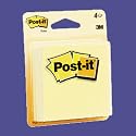 Post-it Note Pads, 3 in x 3 in, Yellow - 4 ea