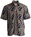 Royal Leaf Tropical Hawaiian Batik Short Sleeve Cotton Shirt By Johari West