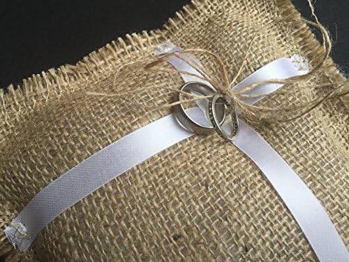 Ring Bearer Pillow - Wedding ring pillow, Burlap Wedding Ring Bearer pillow, Wedding Party, Wedding Ceremony - Original Design