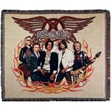 Aerosmith - Group Flames Throw Blanket