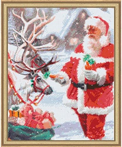 HobbyWare Santa Feeding Reindeer Mosaic Art Kit