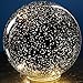 SIGNALS Mercury Glass Sphere Lamp - Indoor Decorative Light Up Orb Ball, Lighted Glass Globe Lamp Holiday Home Decor - Nightlight Accent Light -Silver, Large