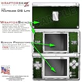 Nintendo DS Lite Green Carbon Fiber and Chrome WraptorSkinz Skin Kit by TuneTattoozTM