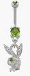 August Birthstone Playboy Belly Button Ring