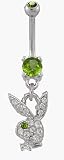 August Birthstone Playboy Belly Button Ring