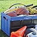 CleverMade CleverCrates 46 Liter Collapsible Storage Bin/Container: Solid Wall Utility Basket/Tote, Iris Blue