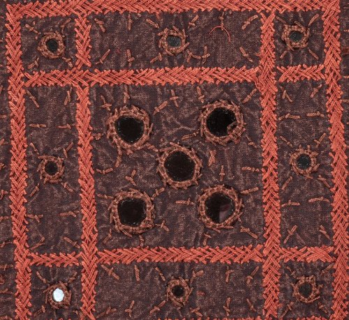 Imagen 3 de Tema mano Patch Work Cut & Mirror 2 PC cubierta hecha a mano Cojín de algodón Set Tamaño 17 x 17 pulgadas Juego de 2 piezas