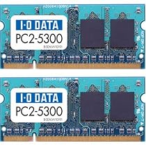 I-O DATA PC2-5300(DDR2-667)200ピンS.O.DIMM 1GX2 SDX667-1GX2