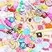 CCINEE 100 Pieces Slime Charms Mixed Resin Candy Sweets Beads Flatback Cabochons Charms for Slime DIY Crafts Scrapbooking