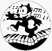 Search : Felix The Cat - Walk on Piano (Music) - 1.25" Button / Pin