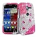 For Motorola Moto X XT1053 XT1056 XT1058 XT1055 XT1060 CellularvillaTM Pink Silver Diamond Hard Case Cover (Pink Silver)