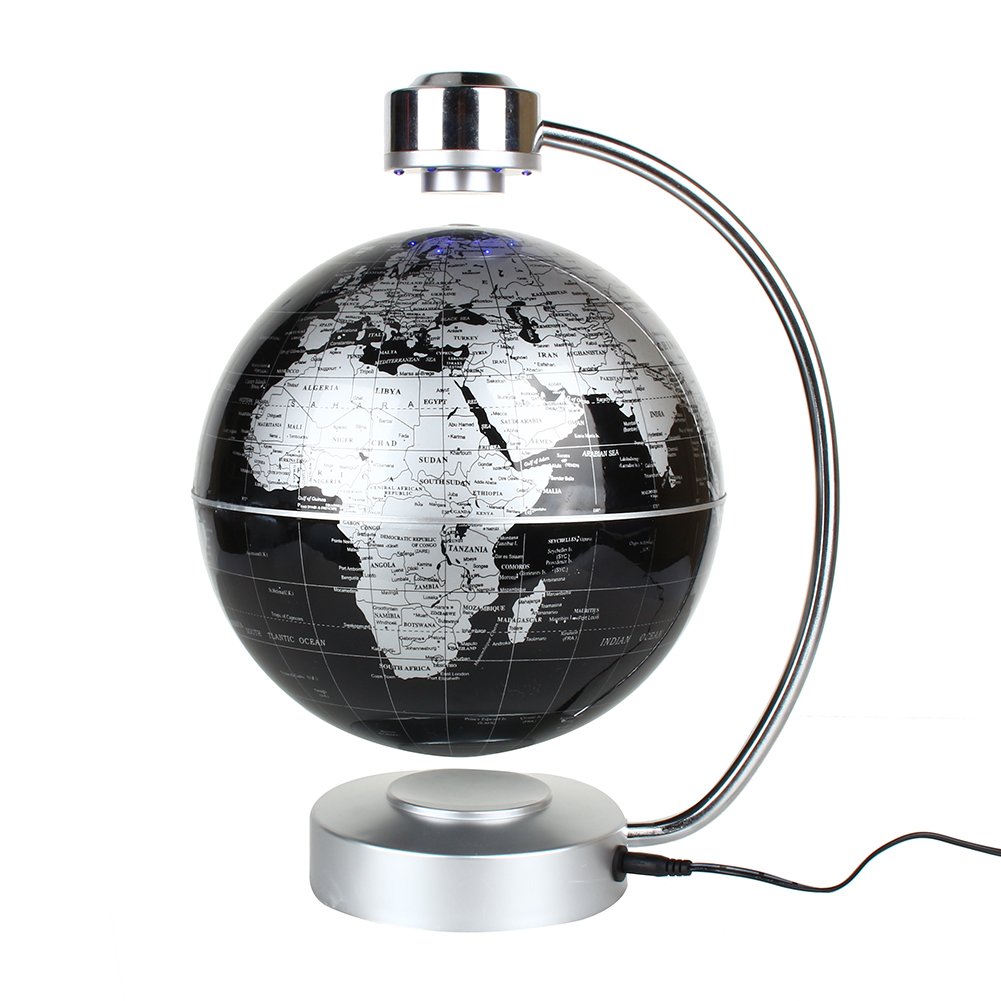 Levitation Floating World Map Globe, 8" Rotating Earth