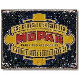 Nostalgic Chrysler Mopar Auto Parts Tin Sign : Chrysler Engineered Mopar Parts