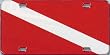 Dive Flag Metal License Plate