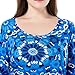 Chicwe Women's Floral Printed Plus Size Tunic Top with Chiffon Hem