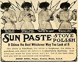 1910 Ad Sun Paste Stove Polish Morse Brothers Touch Ups - Original Print Ad