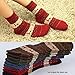HSELL Women Wool Socks Christmas Deer Pattern Winter Warm Fuzzy Socks 4 Packs