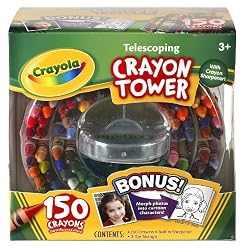 Crayola 52-0029 Crayola 150-Count Telescoping Crayon Tower, Storage Case, Sharpener