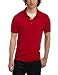 French Connection Men's Sneezy Short Sleeve Polo, Post/Darkest Blue, Large