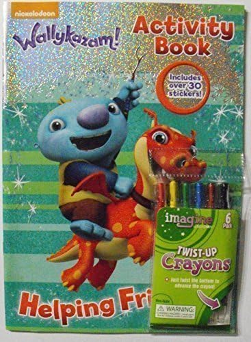 Bundle-C Wallykazam 32 Page Activity Book With 30 Stickers. Plus One Six Pack Of Twist-Up Crayons.