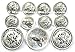 Antique Silver Finished ~LION CREST~ 11-Piece PREMIUM DESIGNER GRADE METAL FASHION BUTTON SET For Mens Highend Single Breasted Sport Coats & Blazers METALBLAZERBUTTONS.COM