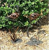 Outdoor Living : Cast Iron Flamingo Garden Statuary (set of 2)