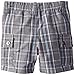 Calvin Klein Baby-Boys Infant White Polo Top with Plaid Cargo Shorts