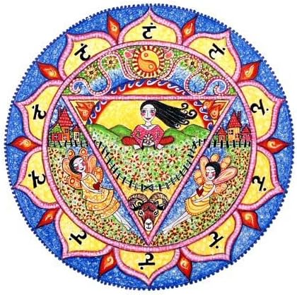 Third Chakra Nahbi Mandala Print by Renowned Aussie Artist, Lindy Longhurst