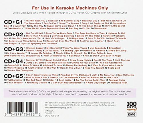 100 Hits Presents: Karaoke Rock