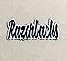 Razorbacks - Black/White - Team Mascot - Words/Names - Iron on Applique/Embroidered Patch