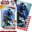 Star Wars Clone Wars Deluxe Valentine's Day Cards 34ct with 15in x 19in Poster