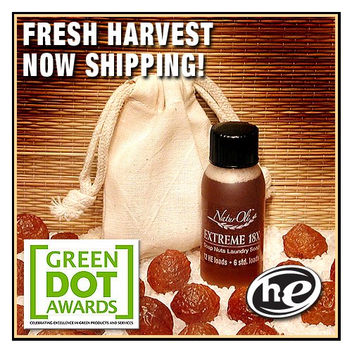 NaturOli EXTREME 18X Soap Nuts Liquid Laundry Detergent SUPER-CONCENTRATED EXTRACT (12 LOADS!) Green Award Winning! + Soap Nuts Sample In Wash Bag (5 loads!) Fresh 2009 Wild-Harvest NOW SHIPPING!