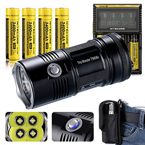 Bundle: nitecore tm06s new 4000 lumens cree xm-l2 u3 le…