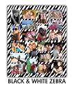 Poster Pocket "ZEBRA / BLACK & WHITE" Custom Picture Photo Collage, 20 Opening, Holds 20 4 X 6 Photos, Flexible Plastic Frame, Album, Wall, Dormroom, Friends, Family, Display, Gallery, Scrapbook, Presentation, 4x6, 6x4, Jumbo, Large, Pictures, Pics, Images, Photos, Collages, Scrap book, No Glass, Safe for Kids, Plastic, Lightweight, Gift, Present, Unique, Photo holder, PosterPocket, PosterPockets, PosterPocket.com, Wedding Favor, Baby shower, graduation, dorm room , apartment, day care, school, sports, prom, formal, mother's day, father's day, memorial, gift, fun, animal print, pattern, zebra print, zebra pattern, stripes, wild, animal, black and white