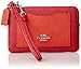 COACH Color Block Corner Zip SV/True Red/Orange One Size